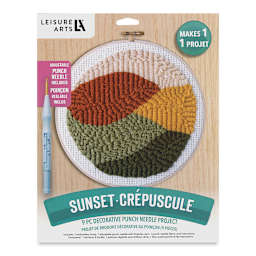 Leisure Arts Punch Needle Kit - Sunset, 8" (In packaging)