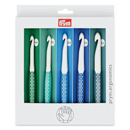 Crochet Hook Sets - Large, Set of 5, inside of packaging.