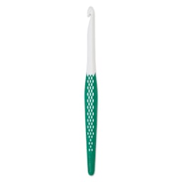 Prym Ergonomics Crochet Hook - 7 mm, hook in upright position outside of the packaging