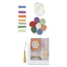 Loran Latch-Stitch Pillow Kits - Hexi, 16" x 16" (Kit contents)