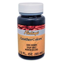 Fiebing's LeatherColors Leather Dye - Front of bottle of Dark Brown Dye