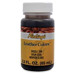 Fiebing's LeatherColors Leather Dye - Front of bottle of Saddle Tan Dye