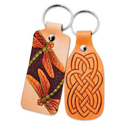 Realeather Rivets - shown on a finished key ring. Key ring not included.