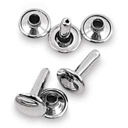 Realeather Rivets - Closeup of six Rivets
