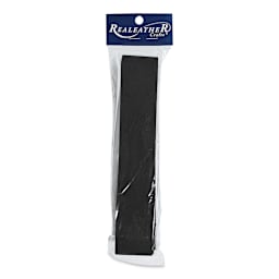 Realeather Leather Strip - Black, 1-1/2" x 42", in packaging
