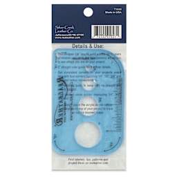 Realeather Corner Radius Template Tool & Stitch Guide - back of packaging