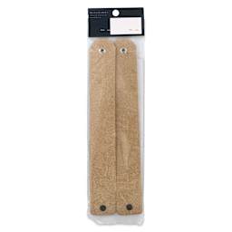 Realeather Leather Wristbands - Natural, Pkg of 2, back of the packaging