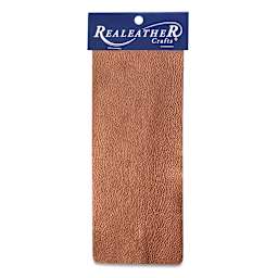 Realeather Metallic Leather Trim Pieces - Front of Copper package
