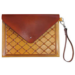 Realeather Leather Envelope Clutch Kit, customized finished project