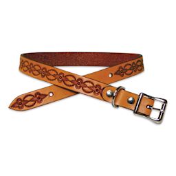 Realeather Leather Dog Collar Kit, finished dog collar