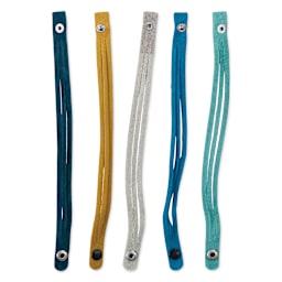 Realeather Suede Mystery Braid Bracelets - Assorted Colors, Set of 5