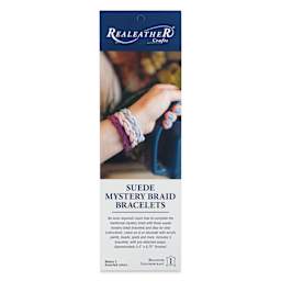 Realeather Suede Mystery Braid Bracelets - Assorted Colors, Set of 5, front