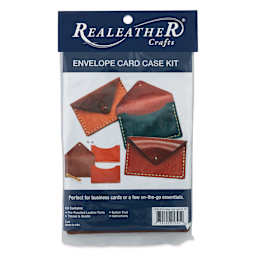 Realeather Envelope Card Case - 3" x 4-1/4", Kit of 6 Pieces, front of the packaging