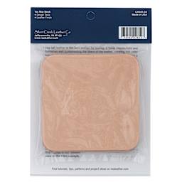 Realeather Leather Coasters - Square, Set of 4, back of the packaging