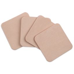 Realeather Leather Coasters - Square, Set of 4, top of coasters fanned out