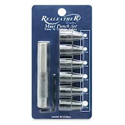 Leather Punch Tools - Front of package of 6 pc Maxi Punch Set