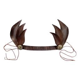 Realeather Printed Leather Trim - Dragon Plate, finished head band made with trim