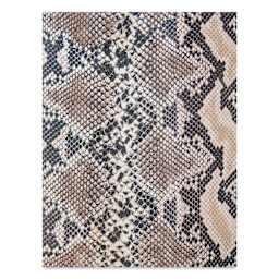 Realeather Printed Leather Trim - Python Taupe, 8-1/2" x 11", single trim