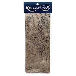Realeather Printed Leather Trim - Front of package of Platinum Crackle pattern
