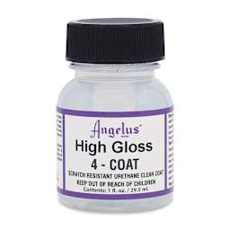 Angelus 4-Coat Urethane Clear Coat - High Gloss, 1 oz, Bottle