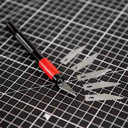 Angelus #2 Detail Knife, Replacment Blades Laid Out