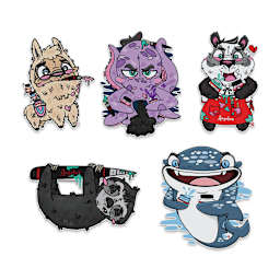 Angelus Sticker Pack - SaveThePanduhs, Set of 5