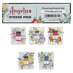 Angelus Sticker Pack - TheWanderInk, Set of 5 - front of packaging
