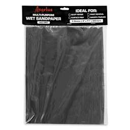 Angelus Multi-Purpose Wet Sandpaper - Package of 5 Sheets, 9" x 11", 800 Grit (Front of packaging)