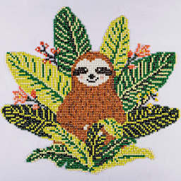 Leisure Arts Diamond Painting Kit - Sloth, fininshed design