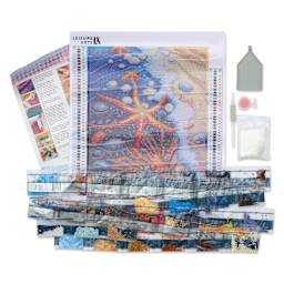 Leisure Arts Diamond Painting Kit - Shoreline, contents