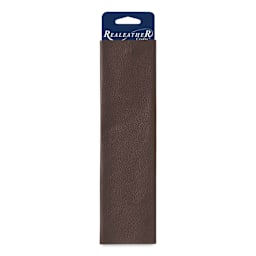 Realeather Premium Trim Leather - Chocolate, leather sheet wrapped around packaging