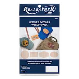 Realeather Leather Patches front of packaging