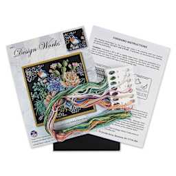 Design Works Counted Cross Stitch Kit - Succulents, 10" x 10" - contents