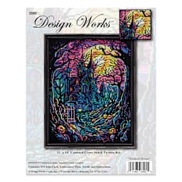 Design Works Counted Cross Stitch Kit - Haunted House, 11" x 14" - front of packaging