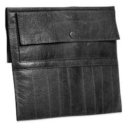 Muud Oslo XL Leather Double-Pointed Knitting Needle Case - Black - back