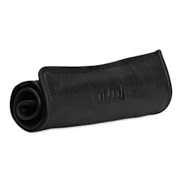 Muud Bea Roll-Up Leather Knitting Needle Case - Black