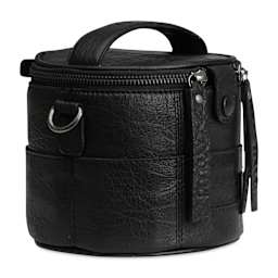 Muud Saturn Mini Leather Needlework Project Bag - Black - back