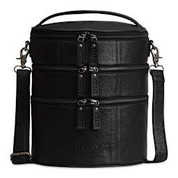 Muud Bturn Leather Needlework Project Bag - Black