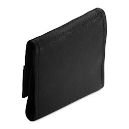 Muud Carla Foldable Leather Sewing Needle Case - Black - back, angled