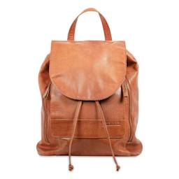 Muud Gimo Leather Backpack - Brown - front