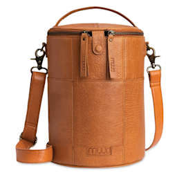 Muud Saturn XL Leather Needlework Project Bag - Brown