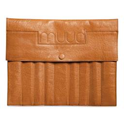 Muud Oslo XL Leather Double-Pointed Knitting Needle Case - Brown - front