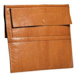 Muud Oslo XL Leather Double-Pointed Knitting Needle Case - Brown - back