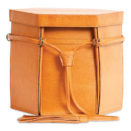 Muud Evita Leather Storage Box - Brown, XL - front