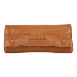 Muud Liv Leather Accessory Case - Brown - front