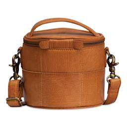 Muud Saturn Mini Leather Needlework Project Bag - Brown - back