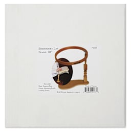 Lacis Sit-On Embroidery Lap Frame - 10" Dia. - packaging