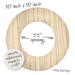 Bucilla Embroidery Hoop Frame - Circle, 6" Dia. - dimensions