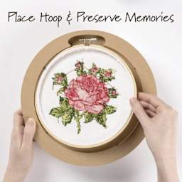 Bucilla Embroidery Hoop Frame - Circle, 8" Dia. - place hoop & preserve memories