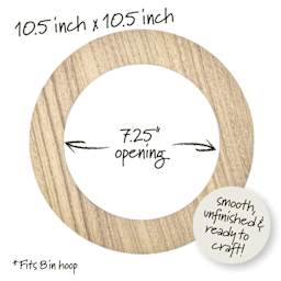 Bucilla Embroidery Hoop Frame - Circle, 8" - dimensions